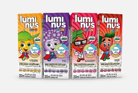 Linha de sucos Luminus Kids
