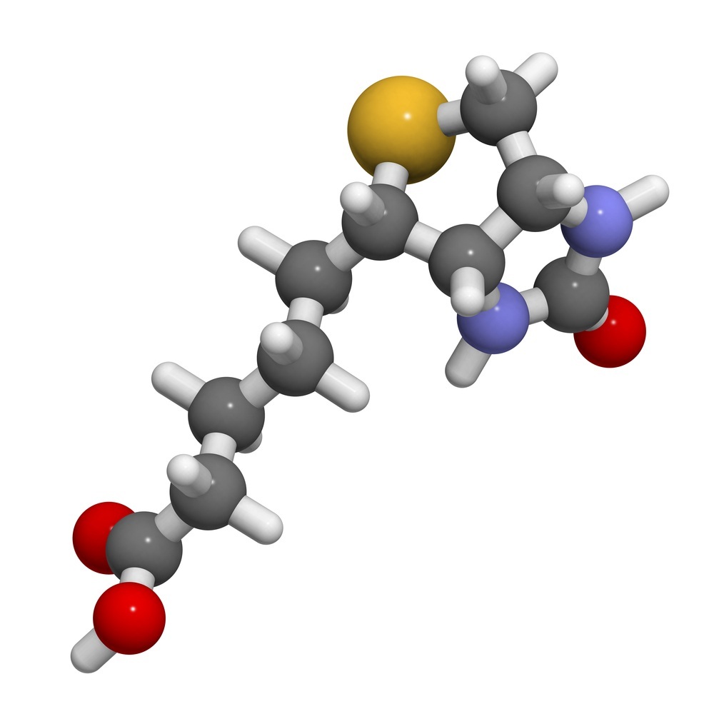 Molécula de Biotina (Vitamina B7) - foto: molekuul.be/ShutterStock.com