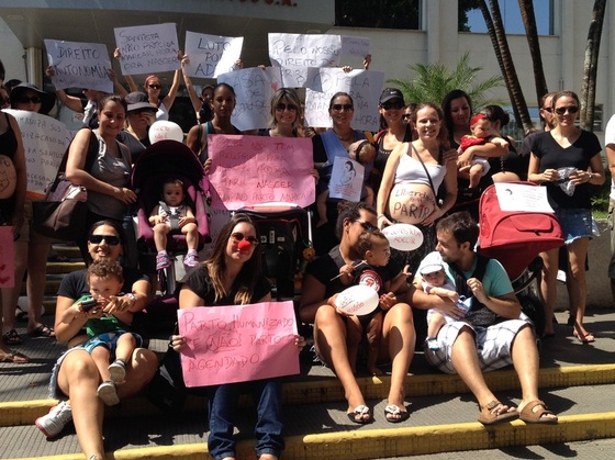 Santistas se reúnem em movimento pela humanização do parto - Foto: Adriana Vieira / arquivo pessoal